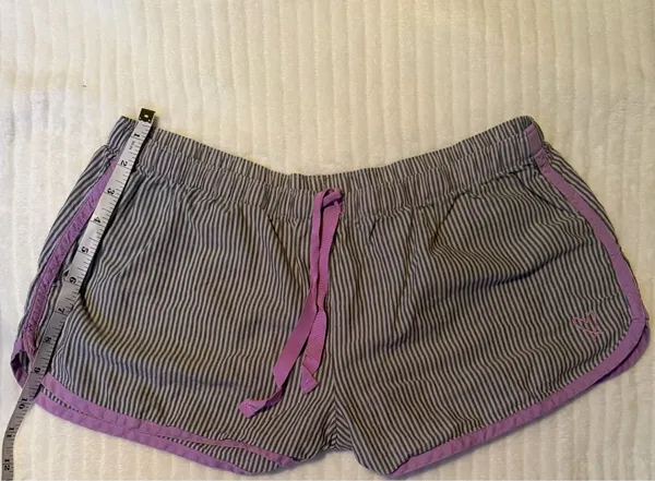 Victoria's Secret Striped Pajama Shorts Purple Gray Size S Small - Image 3