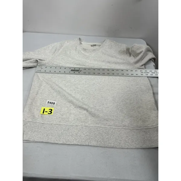 Womans Tek Gear Ultra Soft Pullover Fleece Sweatshirt XL Gray Crew Neck - Image 5