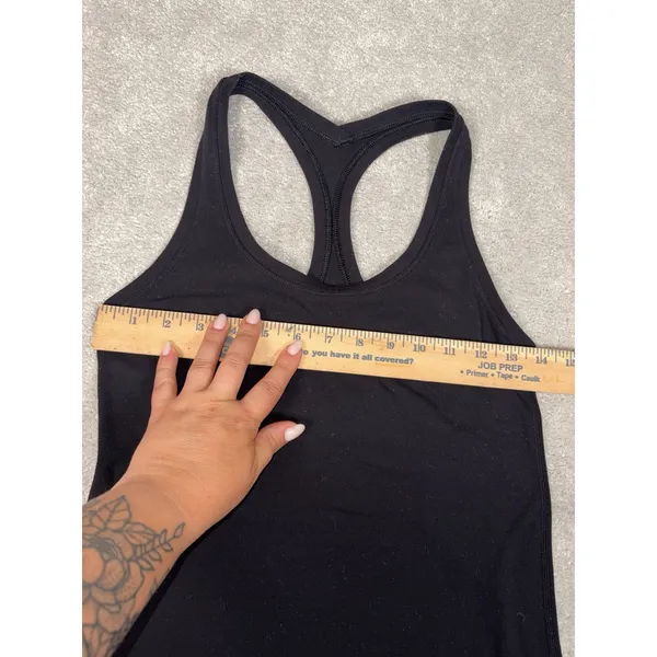 lululemon black tank top size 4 scoop‎ neck racerback - Image 5