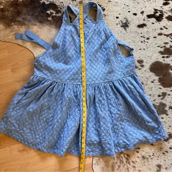 FREE PEOPLE Blue Free-Est Va Va Volume Mini Dress Feminine Open‎ Back - Image 6