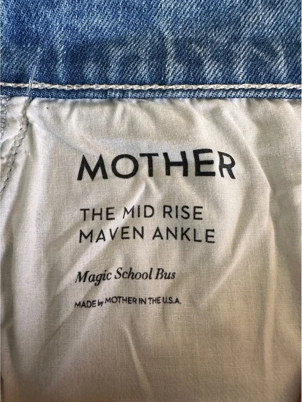 MOTHER NWT The Mid Rise Maven Ankle Jeans in Magic School Bus Wash Women’s 29 - Image 9