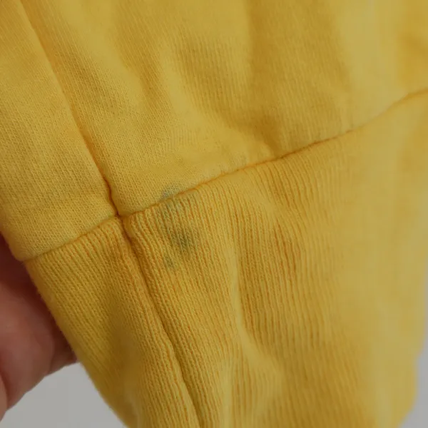 Banzai Hoodie Womens S/M Zip Up Yellow Raglan Sleeve Cotton USA Good - Image 8