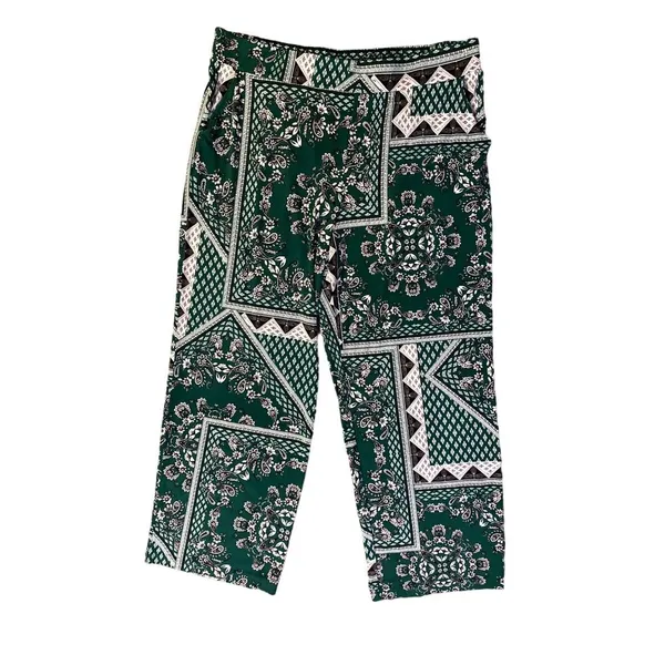 Maurices Pants Womens XL Used Green Black Casual Palazzo - Image 3