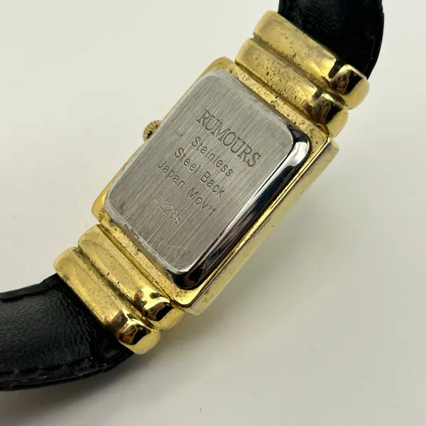 Rumours Gold-tone Case Brown Band Women's Quartz Cuff Watch Working - Image 6