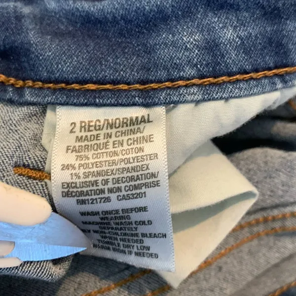 Aeropostale Jeans Womens 2 Blue High Waisted Stretch Denim‎ Jegging Distressed - Image 3