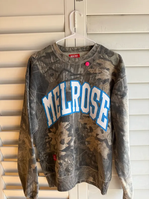 Melrose Camo Crewneck Sweatshirt - Dark Green Camo - Image 2