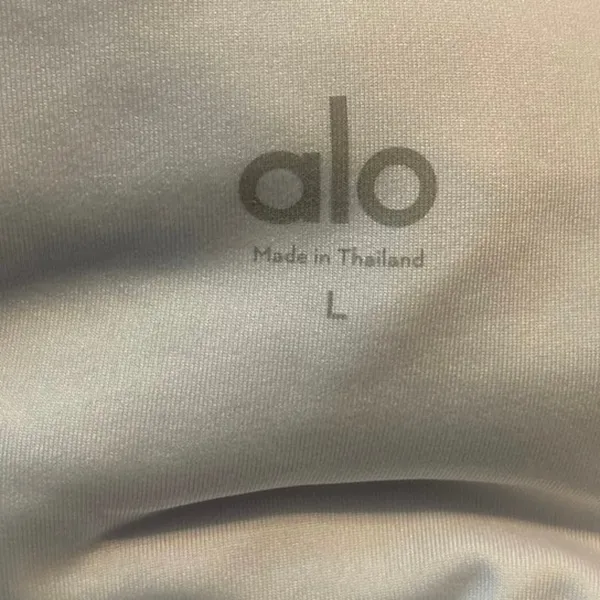Alo Size Large Yoga Wellness Ribbed Bra White - Image 5