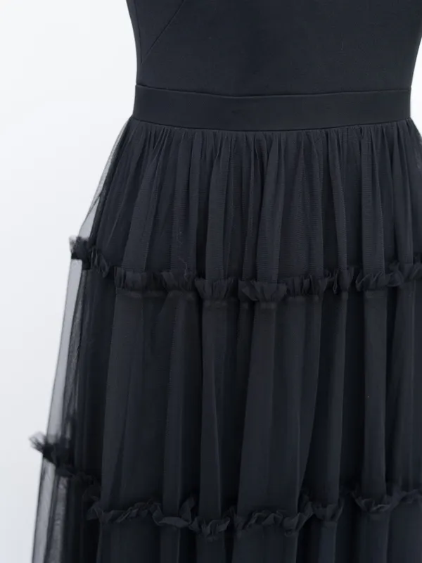 Adrianna Papell - Ruffle Tiered Mesh Sleeveless Gown - Image 5