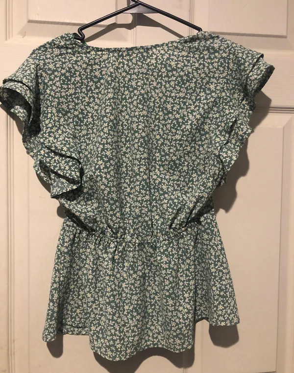 Monteau Green Floral Blouse - Image 2