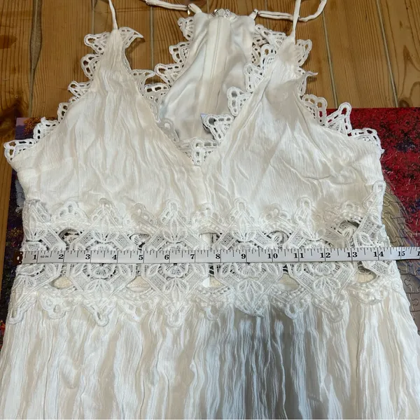 NWOT Lulus This is Love White Lace Maxi Dress size Large - Image 8