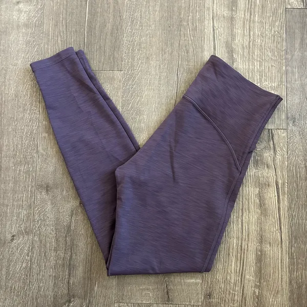 Lululemon Power Within 28in Super High Rise Legging Heathered Black Currant 10 - Image 2
