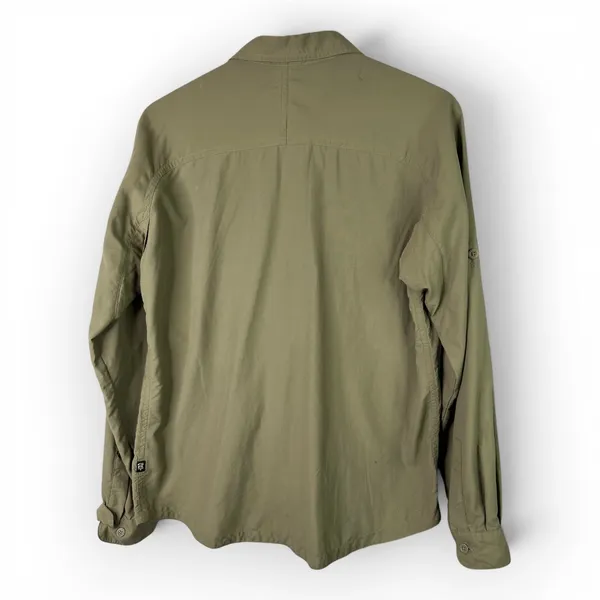 Columbia Women GRT Medium Olive Green Long Sleeve Button-Up Shirt Fishing Hiking - Image 2