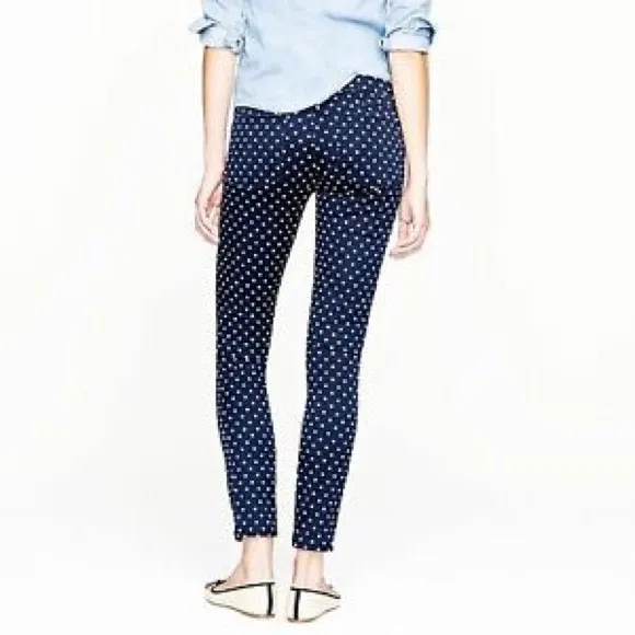 J Crew Toothpick Ankle Skinny Polka Dot Jeans Sz 25 - Image 3