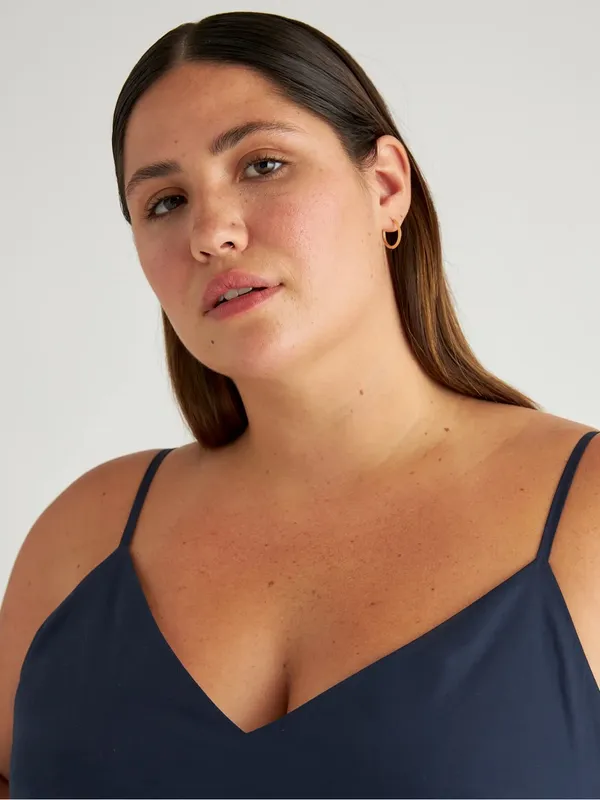 Quince Navy 100% Organic Cotton Sleeveless Maxi Dress, Size XS - Image 2