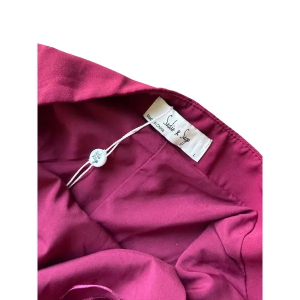 Sadie & Sage Strapless Midi Dress Berry Wine Size Large‎ Side Slit NEW - Image 5
