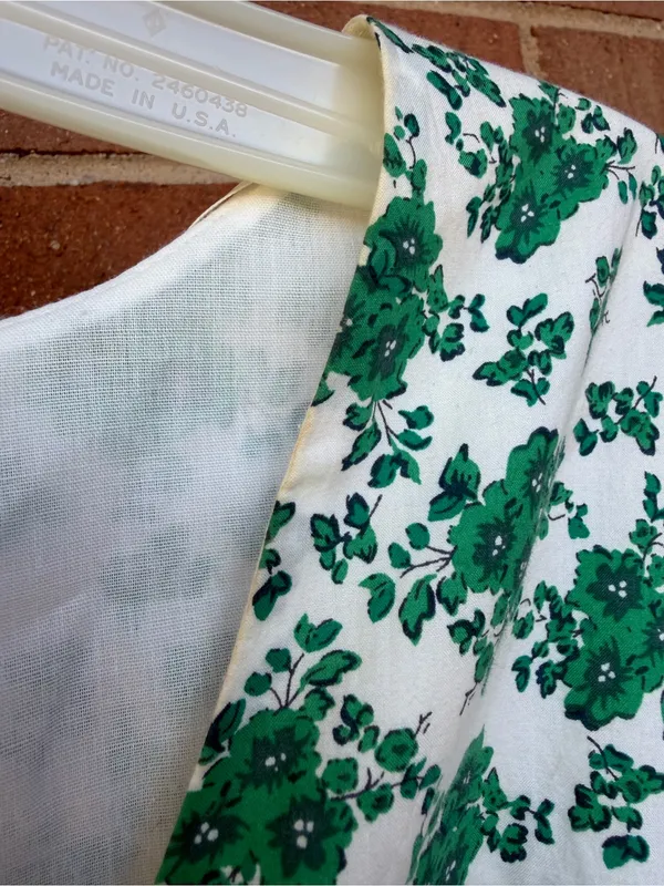 Tuckernuck Hyacinth House Irenea Midi Dress Green Floral Ruffle Puff Sleeve Lrg - Image 11