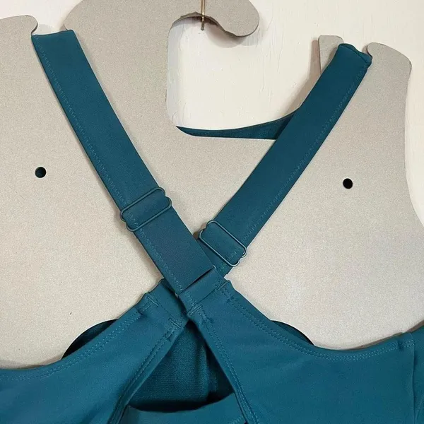 Eddie Bauer‎ One Piece Swimsuit Women S Teal High Neck Strappy Back ELW4898 NWT - Image 7