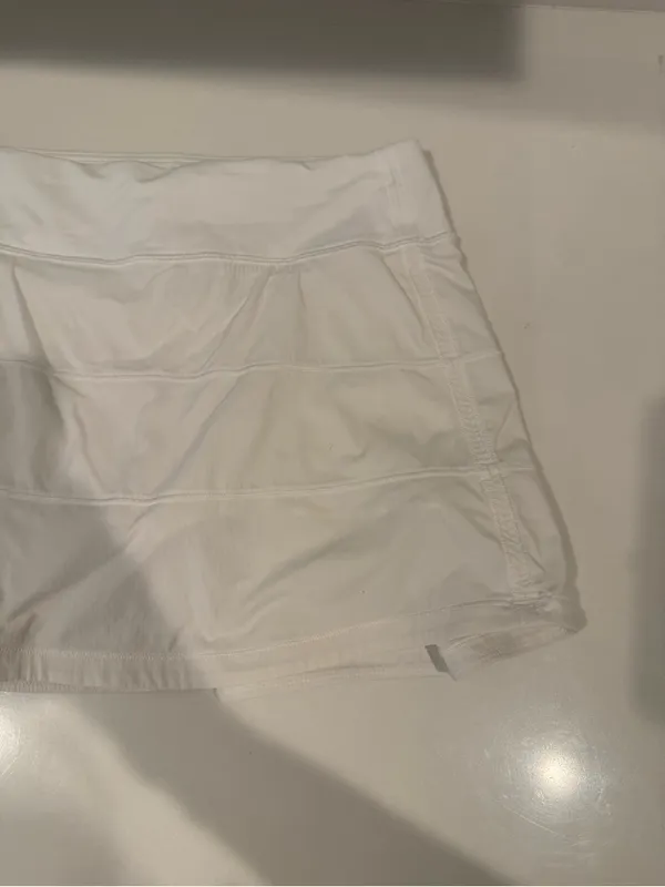 LULULEMON Pace Rival Tennis Skirt White Tall *4-way Stretch 15" Size 4 - Image 6