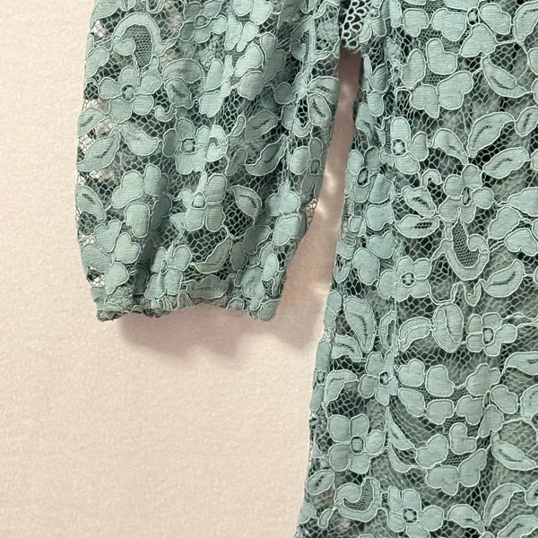 Adiva Top Sz M Puff Sleeve Floral Lace Top Cottagecore Femme Whimsy Blouse‎ - Image 5