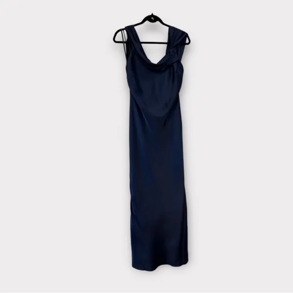 Fame & Partners Francoise Size 6 Satin Effect Maxi Dress - Image 4