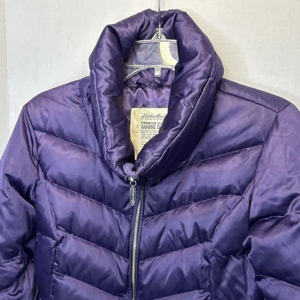 Eddie Bauer - Purple GOOSE DOWN Winter Puffer Coat - Womens Small - Image 2