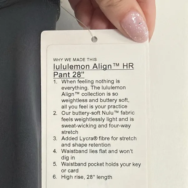 Lululemon 8 Align HR Grey 25" Leggings - Image 8