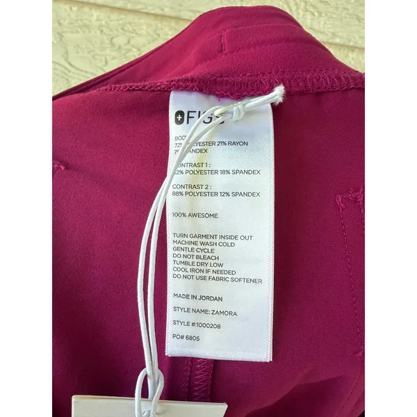 FIGS Zamora Jogger Scrub Pants Dark Magenta Pink Women Size Large Regular NWT - Image 7