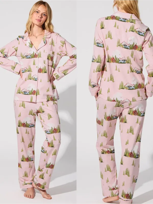 BedHead Pine Lake Classic Long Sleeve Jersey Pajama Set Cabincore Cabin - Image 4