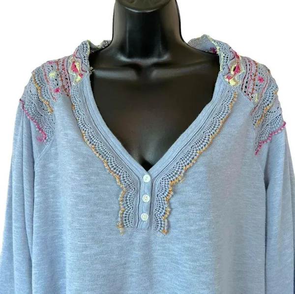 Free People Siesta Fiesta Pullover Blouse - Image 3