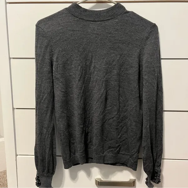 Sézane 100% Merino Wool Grey Sweater Jumper - Image 2