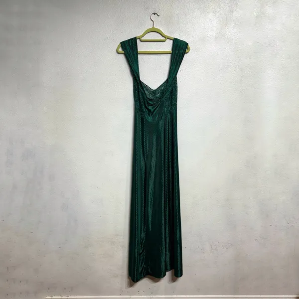 Petra Fashions Green Lace Maxi Slip Dress Nightgown Y2K Sz 1X - Image 8