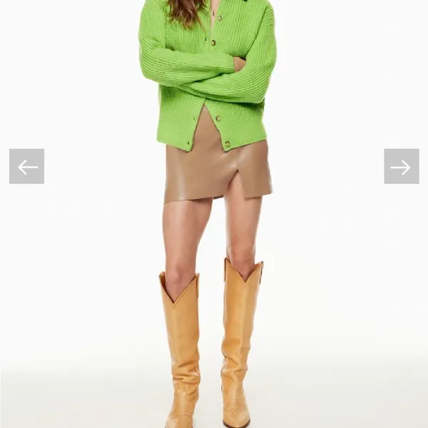 Aritzia Wilfred Claudette Cardigan collared merino wool in‎ cucamelon green XXs - Image 2