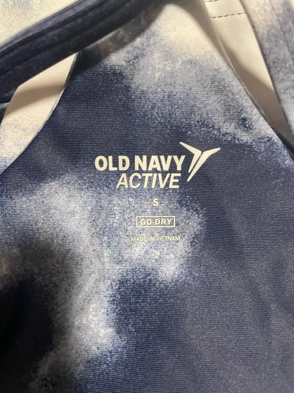 Old Navy Active Blue And White Top - Image 3