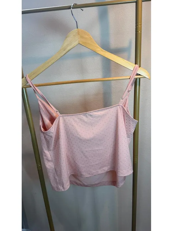 L Forever 21 Pink Cropped Cami Adjustable Straps Smal - Image 2