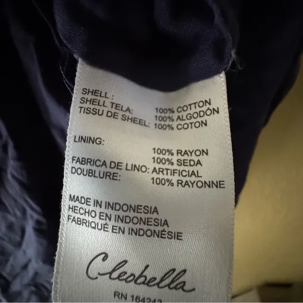 Cleobella Navy and Cream Midi Dress - Image 12