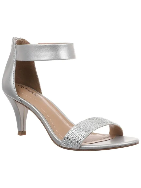 Style & Co Womens Phillys Two-Piece Evening Heeled Sandals Silver Gray 8M - Image 11
