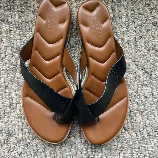 Franco Sarto Darius Black and Brown Women's Sandals - Image 2