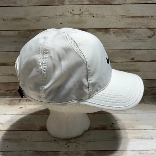 Nike Dri-Fit Featherlight Performance Hat Cap White One-Size Unstructured - Image 2