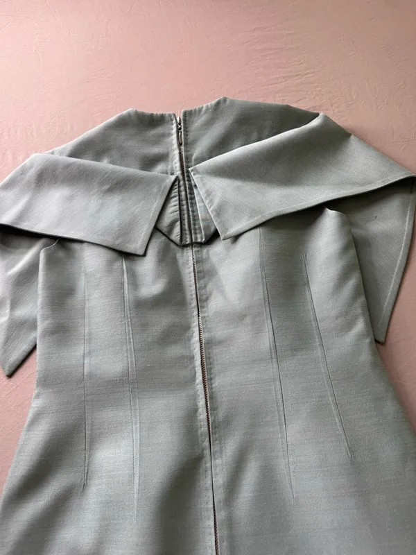 Vintage 1950s Cape Sleeve Cocktail Dress - Image 5