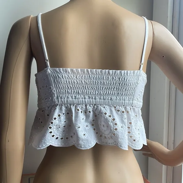 Aerie Eyelet Lace Crop Top Sz XS - Image 4