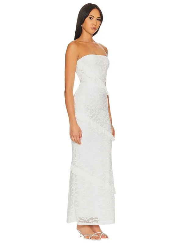 MORE TO COME Xandra Maxi Dress in Ivory XSmall New Womens Long Gown - Image 3