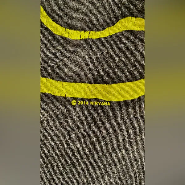 NIRVANA Charcoal Tee with Yellow Logo 2014 vintage - Image 4