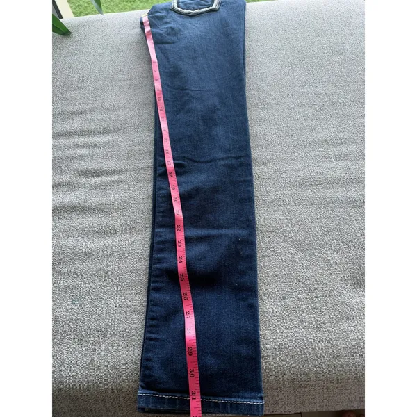 Miss Me Easy Skinny Jeans Womens 26 Dark Wash Embellished Sequin Flap Pocket Mid - Image 10