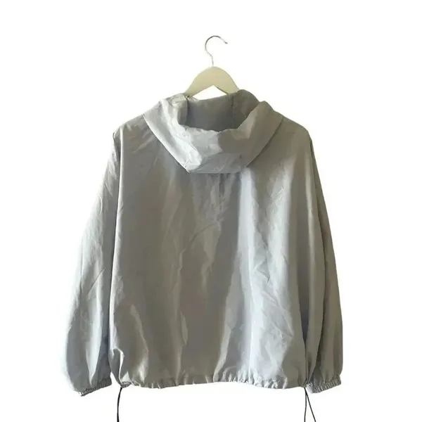 Zara Hooded Wind Proof Jacket Light Blue SZ M # 1646 - Image 6