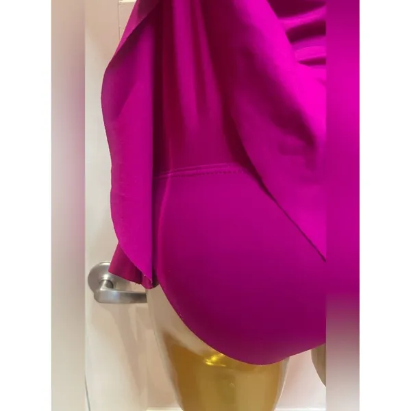 Lauren Ralph Lauren Bel Aire Skirted One-Piece Swimsuit Magenta White Size 6 - Image 3