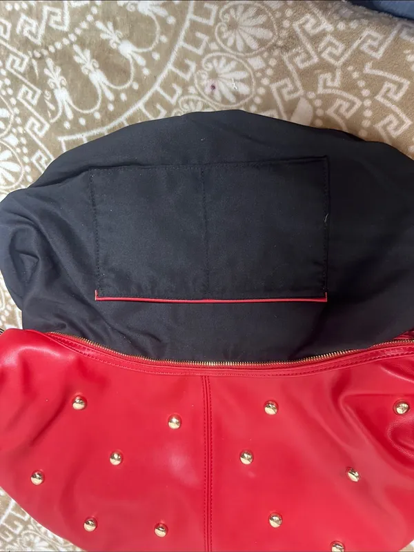Urban Expression Red Studded Hobo Bag - Image 12