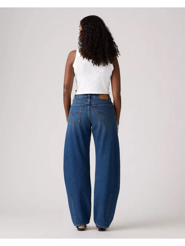 Levi’s Premium Baggy Dad Barrel Jeans Women 25x32 Dark Wash NWT 100% Cotton - Image 4