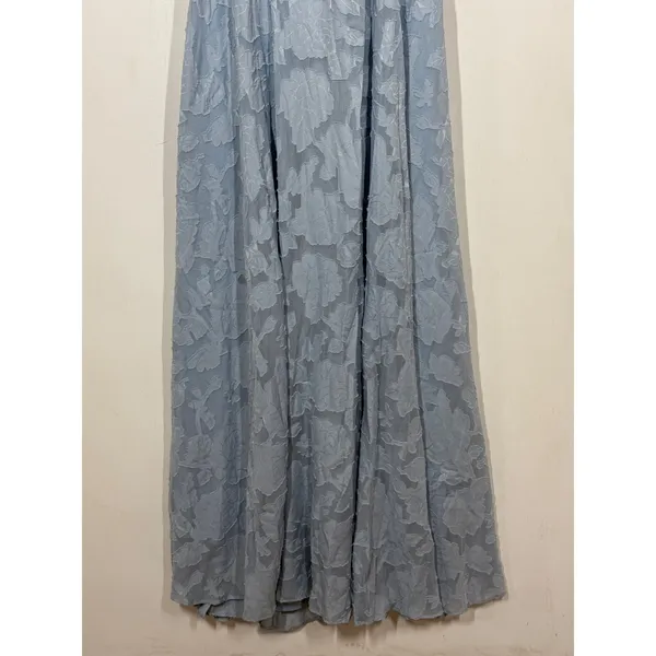 Lulus Let There Be Romance Maxi Dress Womens Medium Slate Blue Floral NWT FLAWED - Image 7