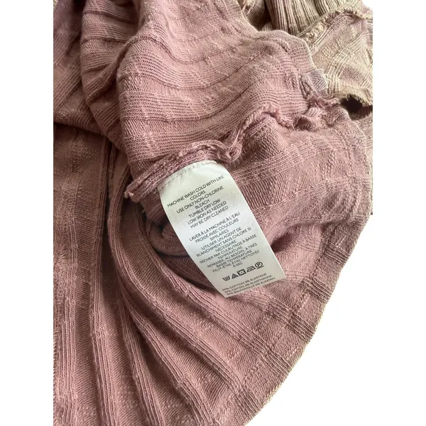 We The Free Free People Rose Ribbed Knit Mock Neck Distressed‎ Top Large - Image 5