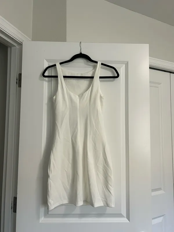 New Showpo Bindi Boat Neck Bodycon Mini Dress In White Size XS MSRP $119 - Image 7